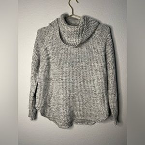 It’s our time grey sweater - long sleeve knitted cowl neck